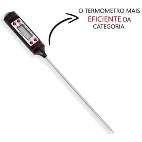 Termômetro Culinário Digital Espeto Cozinha para Alimentos - Ideal para Carnes, Frango, Óleo de frit
