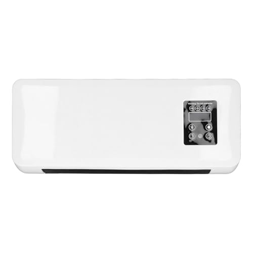 Calentador de Aire Acondicionado Montado en la Pared, Pantalla Táctil Montada en la Pared, Protector de Sobrecalentamiento de Acondicionador Portátil para Oficina (Enchufe de la