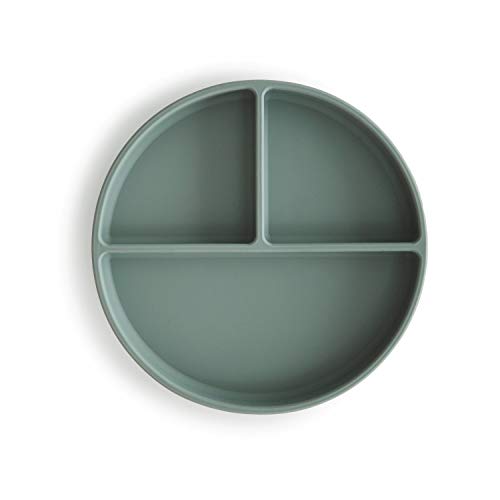 Image of mushie Silicone Suction Plate | BPA-Free Non-Slip Design (Cambridge Blue)