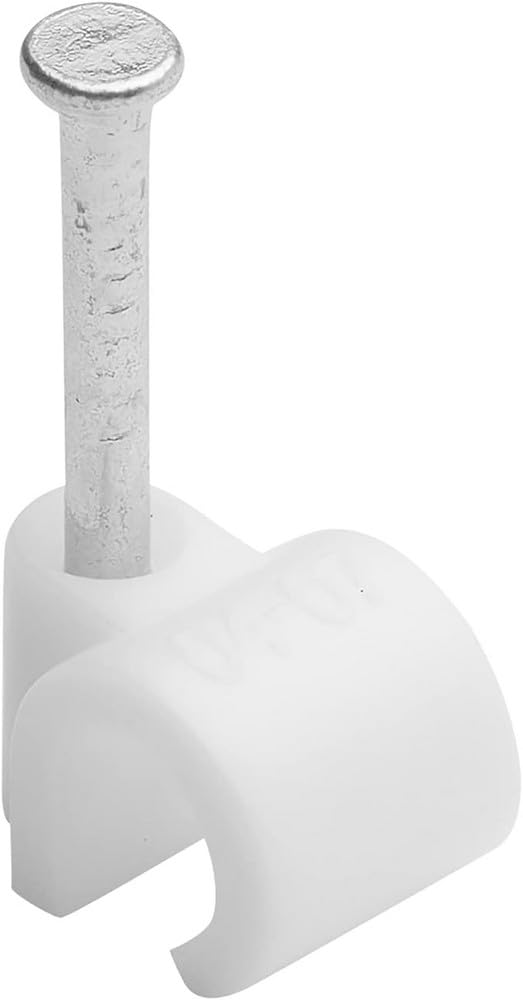 Debflex 700407 Cable Tie - Electric Cable Attachment and Connection - Cable Tie - Fixing Nail - Wire Tie Diameter 4 A 7 mm White Pack of 50