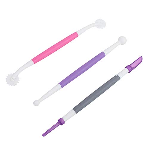 Needle,Fondant Knife Cutter,Cake Scalpel Knife,Fondant Icing Tools,Flower Cutter for Cakes 3Pcs Set Fondant Cake Decorating Tools Modelling Flower Patterns Pastry Carving Cutter