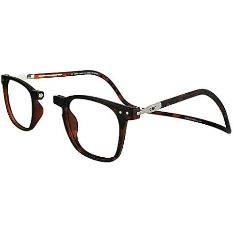Clic Magnetic Reading Glasses for Men or Women, Computer Readers, Manhattan (S-M, Tortoise, 2.50 Magnification) Cover