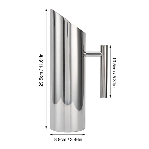 Pichet à eau en acier inoxydable 304 grand format avec poignée