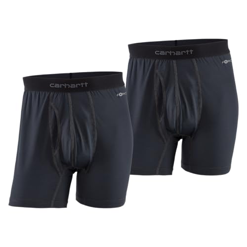 Carhartt Men's UU0196M Force® Stretch Jersey 5 Inch Boxer Brief 2-Pack