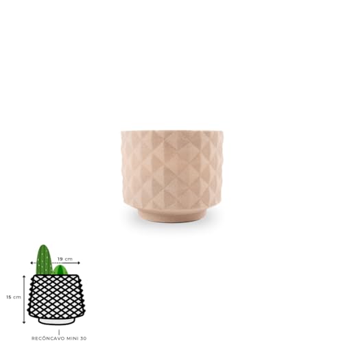 VASO POLIETILENO MODEL RECÔNCAVO (Branco Mármore)