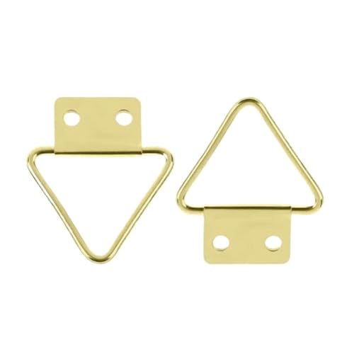 Image of CHATROOM 20pcs Triangle Double Hole Hanging Picture Frame Hardware Hook Home Decor Wall Mount Hanger Hook Ring Iron 3.2 X 2.85cm