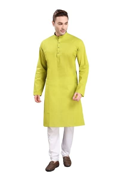 R VASUDEV Solid Cotton Kurta Churidhar Set for Mens-picture-11