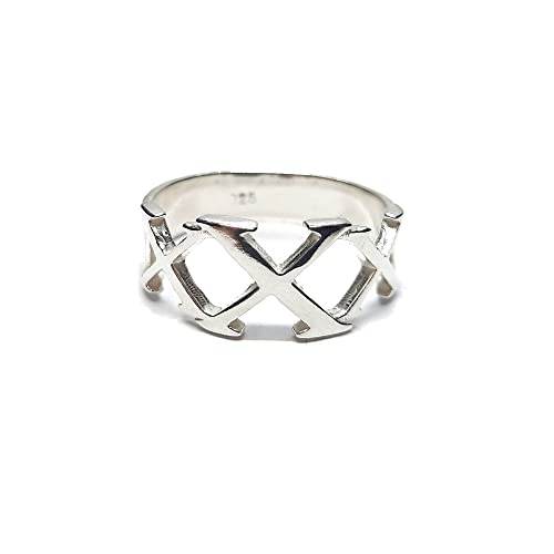 Bague en argent sterling véritable anti-allergie anneau large 10mm solide poinçon 925