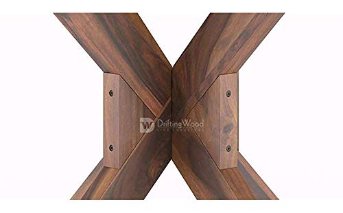 Image of DRIFTINGWOOD Wooden Liana Gordon Dining Table 4 Seater | Dinning Room Table with 4 Chairs | Sheesham Wood, Natural Brown