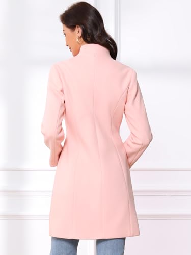 Allegra K Peacoat Coat for Women's Wrap Collar 2024 Winter Trench Coat4