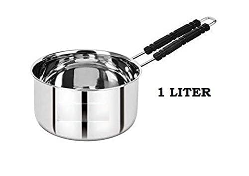 Image of Induction cookware of Stainless Steel pan for Milk Boiling Pot, Tea Pot | Induction Utensils Cooking Pans, Tea Maker, Milk Cooker of 2 Litre,1.5 Litre, 1 Litre