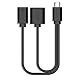 Rii USB Adapter Kabel Micro USB Host OTG Cable 20cm Kompatibel mit MacBook, Android, Google, Samsung, Galaxy, etc Schwarz （Die Nutzung der Ladefunktion entnehmen Sie Bitte dem A+Schaltplan）