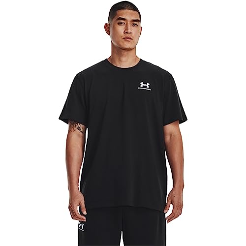 Under Armour Heavyweight mit aufgesticktem Logo T-Shirt schwarz, L Herren – Ansicht 2