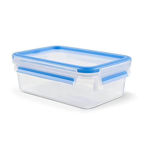 Tefal K3021212 - Masterseal Fresh - Boîte plastique de conservation alimentaire rectangulaire - 1 L - Bleu