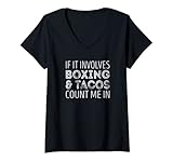 Photo Gallery donna se riguarda boxing e tacos mi conta maglietta con collo a v Photo Gallery donna se riguarda boxing e tacos mi conta maglietta con collo a v