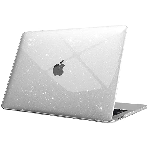 Fintie Case for MacBook Pro 13 Inch A2338(M2 M1) A2251 A2289 A2159 A1989 A1706 A1708 - Snap On Hard Shell Case Cover for MacBook Pro 13 2016-2022 Release with/Without Touch Bar, Glittering Clear