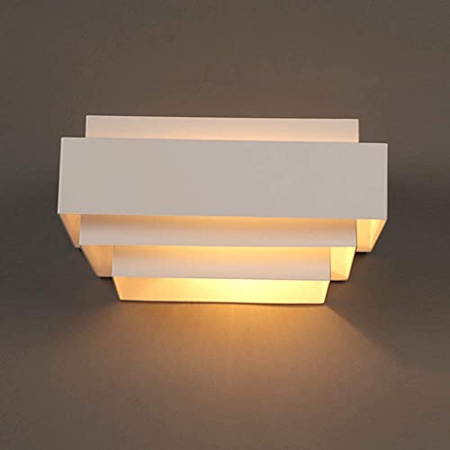 Applique murale blanche E27 métal moderne luminaire salon couloir loft
