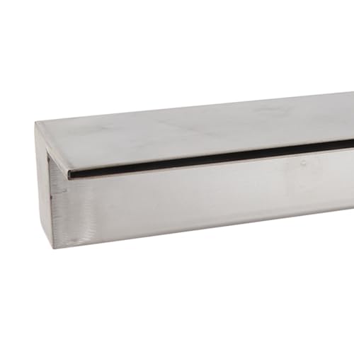 Edelstahl Wasserfallauslass Rechteckiger Überlauf für Pools und Schwimmbecken im Außenbereich 500 mm