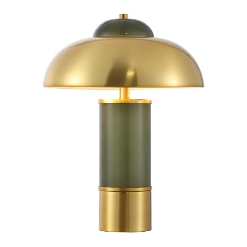 Lámpara de mesa SAFAVIEH Drea 16 pulgadas verde/bronce