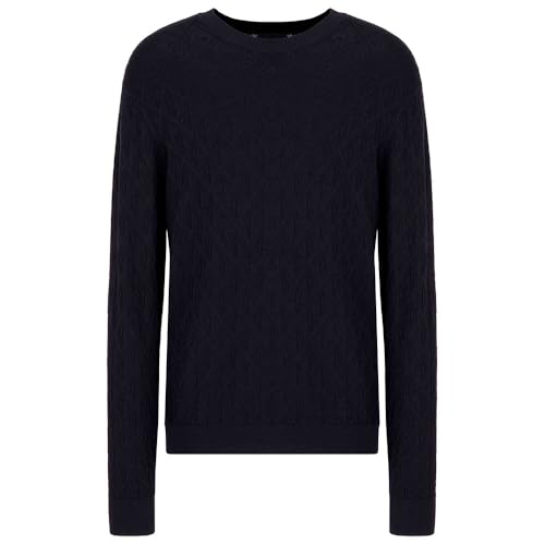 Armani Exchange Men's Allover Logo Jacquard Pullover3