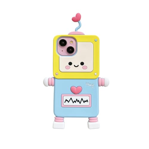 Coque iPhone 17 Pro Max silicone souple robot 3D pour femme et fille