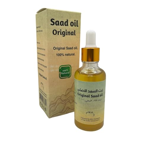 MAL ORGANIC PRODUCTS Original Al-Saad Natural Oil for Unwanted Hair Removal - Antioxidant - Effective for Face & Body - 50ml