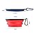 Collapsible Travel Silicone Dog Cat Bowl Portable Pet Food Water Bowl, Feeding trough Portable Drinking Water Drinker with Water Hook, Easy to Carry, Save Space.?2 pcs? (Blue, Red)