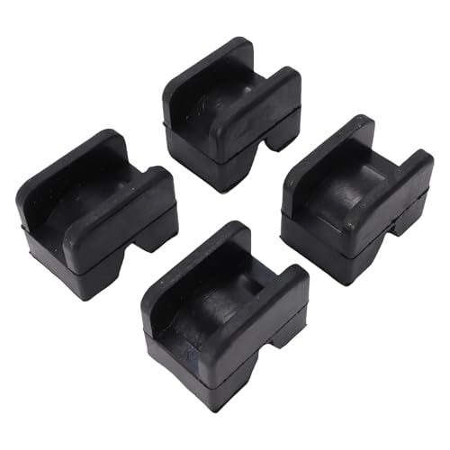 Keenso Wagenheber-Pad, Geschlitzter Quetschschweiß-Wagenheberadapter aus Gummi mit Rutschfestem Griff, 4er-Pack für Fahrzeugwartung und Stabilität
