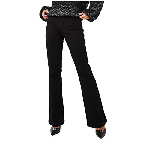 Image of BIBA Women Dolly Flare Jeans Black 18 R