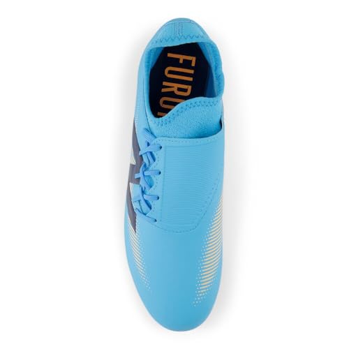 New Balance Tênis de futebol unissex Furon Dispatch Fg V7+, Team Sky Blue/Mango, 12.5 Wide Women/11