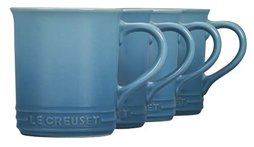 Le Creuset Stoneware Set Of 4 Mugs, 14 Oz. Each, Caribbean #TOP1