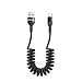 AICase Retractable USB Type C Cable, Coiled Type-C Cable for Car,Charging & Sync Data,USB C Charger Cable for Galaxy S9 S8 Note 8, Pixel, LG V30 G6, Nintendo Switch, OnePlus 5 etc