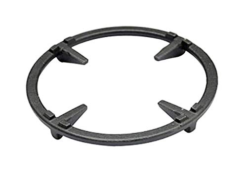 Cast Iron Wok Ring, Wok Support Ring, Slanted Anchors - Pot Support Ring, Pan Holder Stand, Milk Pot Holder, Gas Stove Accessories with 4 Prongs and Notches, Grooves on the Bottom
