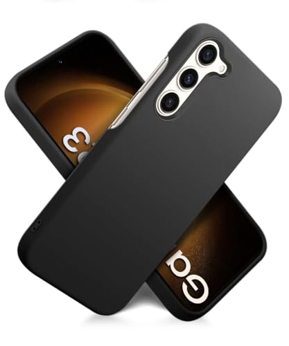 Image of WOW IMAGINE Slim Frameless Back Cover for Samsung Galaxy S23 5G | Ultra Thin Lightweight Design & Camera Protection | Soft Matte Silicone Flexible Mobile Case (Black)