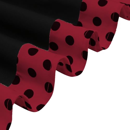 Image of Women's Boat Neck Polka Dot Cocktail Midi Dress Vintage Retro 1950s Style Swing Tea Length Wedding Guest Party Dresses