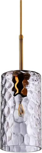 Lámpara colgante de cristal martillado para iluminar la isla de la cocina y el comedor