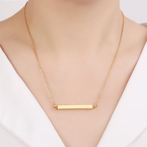 Horizontal Bar Urn Necklace For Ashes For Women Girls Stainless Steel Cremation Pendant Can Put Name/Date/Words Memorial Jewelry Keepsake Gifts2