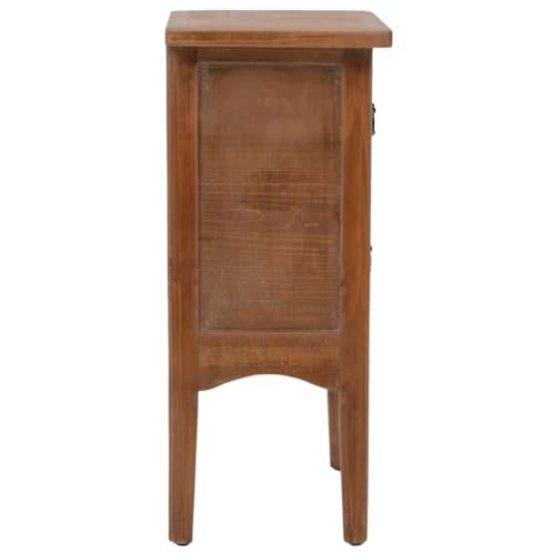 Table de Chevet en Bois pour Chambre Encombrée, Solution de Rangement Rustique Chic