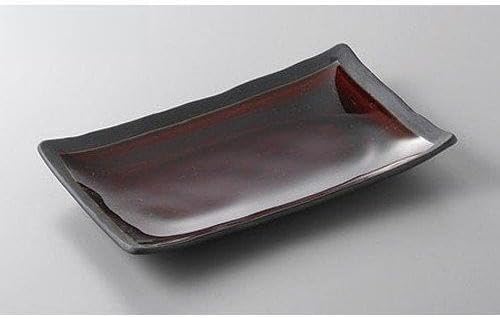 セトモノホンポ(Setomonohonpo) Set of 5, Grilled Dish, American Glaze, 7.0 Rectangular Plate, 8.1 x 5.1 x 1.0 inches (20.5 x 13 x 2.6 cm), Japanese Dishes, Restaurants, Commercial Utensils, Tableware