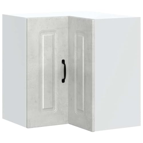 vidaXL Armario de Cocina de Esquina de Pared Kalmar Gris hormigón, Armario de Pared de Cocina, Unidad de Pared de Esquina de Cocina, Unidad de Esquina de Pared