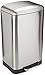 Amazon Basics Rectangle Soft-Close Trash Can with Steel Bar Pedal - 40L, Nickel