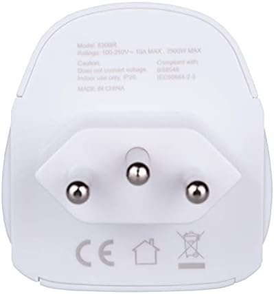 Brazil Brazilian Adapter Travel Type N Plug to UK US USA American AUS Australia EU Europe European Asia China Thailand Ireland Adaptor Universal Worldwide Socket International 3 Pin