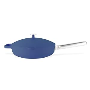 OnePan – 10.5″ Nonstick Ceramic Saute Pan, Versatile Frying Pan, Skillet, Nonstick, Oven Safe Cookware, Induction Safe, PTFE & PFOA Free, Designed in California, Blue