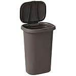 Rubbermaid Spring Top Trash Can with Lid 13 Gallon Gray Plastic Garbage Bin for Home/Kitchen/Office/Garage - Image 2