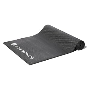 The DB Method Machine Yoga Mat, Non-Slip Floor Protector, Home Gym, Black