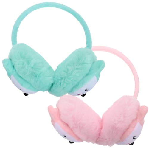Beaupretty 2Pcs Ear Covers Windproof Winter Earmuffs for Boys Cute Fox Design Soft Comfortable Ear Warmers for Outdoor Activities