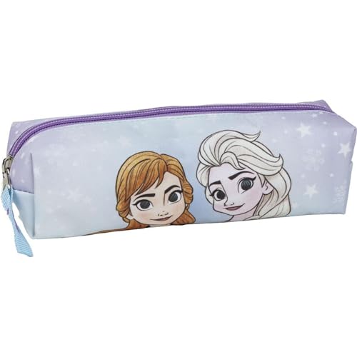 CERDÁ LIFE'S LITTLE MOMENTS Trousse La Reine des Neiges - Couleur bleue - 20 x 5,5 x 5,5 cm - Fabriquée en polyester - Fermeture éclair - Imprimé Elsa et...