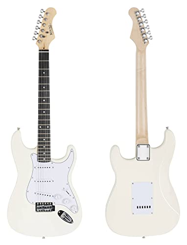 Rocktile Banger’s Pack Guitare electrique – Ensemble de Guitare électrique Blanc – Kit avec Ampli de 25 W, Housse… - Les Beatles, Paul McCartney, John Lennon, RIngo Starr, George Harrison Rocktile Banger's Pack Guitare electrique - Ensemble de Guitare électrique Blanc - Kit avec Ampli de 25 W, Housse… – Image 3