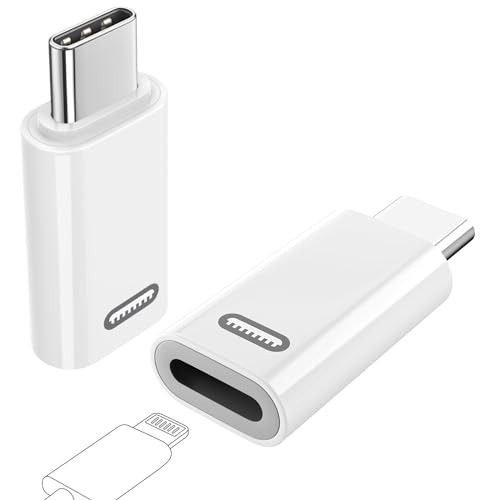 TiMOVO Lightning Female to USB C Male Adapter, [2 Pack] Lightning to USB C Adapter Converter with 35W Fast PD Charger & Data Transfe for iPhone 15/15 Pro/15 Pro Max/15 Plus, iPad Pro/Air USB-C Adapter