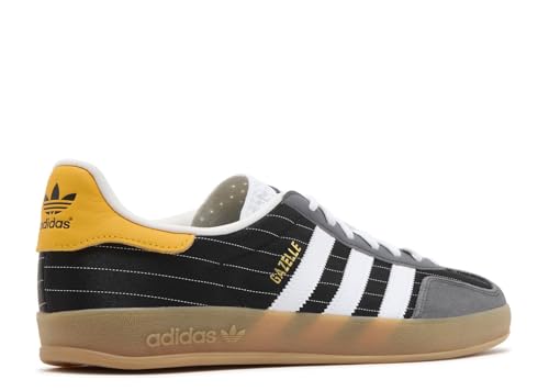 Image of Adidas Originals Gazelle Indoor Mens Sneaker (Black Yellow Olympic, 10.5)